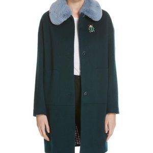 Ted Baker Faux Fur Coat - Teal